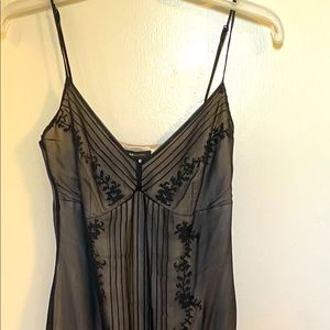 Bcbg maxazria silk black midi dress